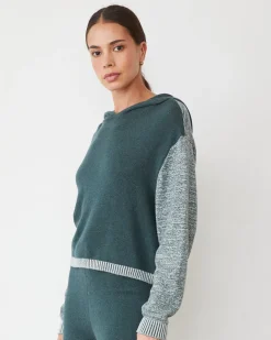 MONROW Organic Cotton Cashmere Hooded Sweater SEAMOSS Cheap